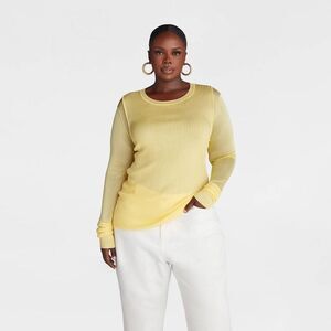 KBB by Kahlana -  Women's Long Sleeve 'The Layered Sh Yellow